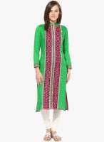 Kurti'S Green Embroidered Kurtis