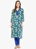 Kurti'S Green Printed Kurtis