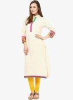 Kurti'S Off White Printed Kurtis