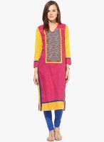 Kurti'S Pink Embroidered Kurtis