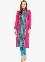 Kurti'S Pink Embroidered Kurtis