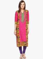 Kurti'S Pink Printed Kurtis