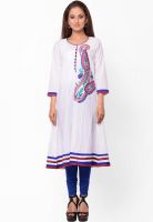 Kurti'S White Embroidered Kurtis