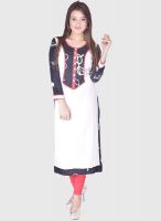 Kurti'S White Printed Kurtis