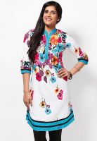 Kurti'S White Printed Kurtis