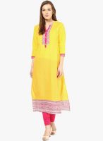 Kurti'S Yellow Printed Kurtis