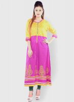 Kurti'S Yellow Printed Kurtis