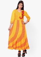 Kurti'S Yellow Printed Kurtis