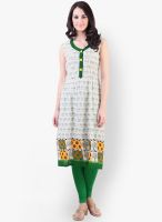 Libas Cream Printed Kurta