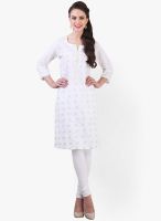 Libas White Printed Kurtas