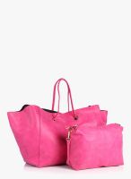 Lino Perros Pink Polyurethane (Pu) Handbag