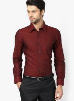 London Bridge Maroon Formal Shirt