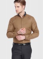 Mark Taylor Brown Slim Fit Formal Shirt