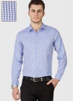 Mark Taylor Light Blue Check Slim Fit Formal Shirt