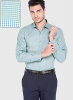 Mark Taylor Yellow Check Slim Fit Formal Shirt