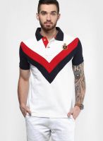 Monteil & Munero White Printed Polo T-Shirts