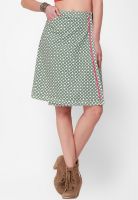 Pehraan Green A-Line Skirt