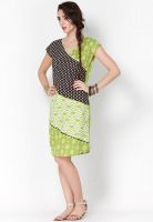 Pehraan Green Printed Kurtis