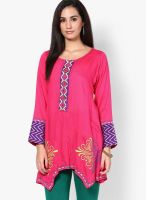 Peppertree Pink Printed Kurtis