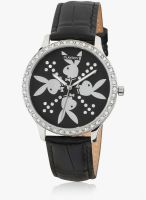 Playboy Black Analog Watch