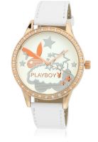 Playboy Bpb-1006-W - White/White Analog Watch