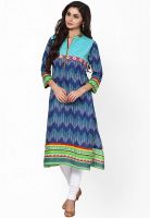 Prakhya Blue Printed Kurtas