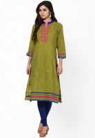 Prakhya Green Printed Kurtas