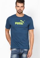 Puma Blue Round Neck T-Shirts