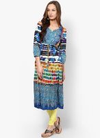 Rain & Rainbow Blue Printed Kurtas