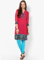 Rain & Rainbow Fuchsia Printed Kurtas