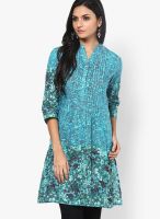 Rain & Rainbow Green Cotton Kurti