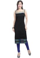 Raindrops Black Solid Kurtis