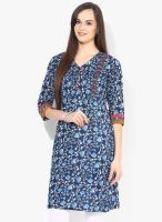 Rangmanch By Pantaloons Blue Printed Kurtas