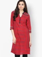 Rangmanch By Pantaloons Cotton Red Kurta