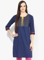 Rangriti Blue Printed Kurta