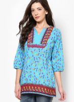 Rangriti Blue Printed Kurtis