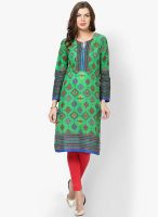 Rangriti Green Printed Kurtis