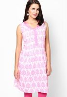 Rangriti Pink Printed Kurtis