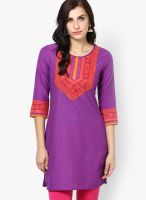 Rangriti Purple Printed Kurtis