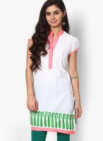 Rangriti White Printed Kurtis