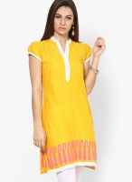 Rangriti Yellow Printed Kurtis