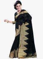 Roop Kashish Black Solid Saree