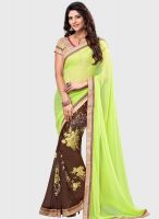 Roop Kashish Green Printed Saree