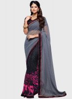 Roop Kashish Grey Printed Saree