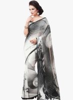 Roop Kashish Off White Printed Saree