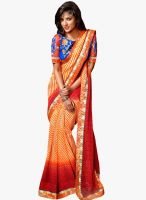 Roop Kashish Orange Embellished Saree