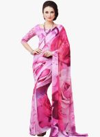 Roop Kashish Pink Printed Saree