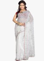 Roop Kashish White Embroidered Saree