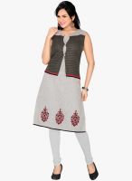 Salwar Studio Grey Embroidered Kurtis