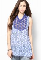 Sangria Blue Printed Kurtis